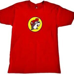 Buc-ee's Classic Logo T-Shirt, Red, Cotton Crew Neck Sz. Small